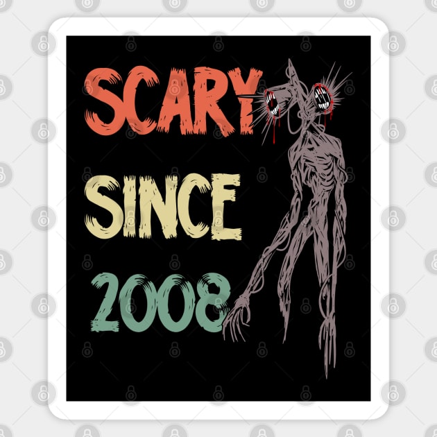 Scary since 2008 siren head Sticker by opippi